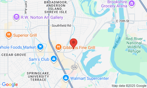 Google map image of our location in 2010 E 70th St  Shreveport, LA